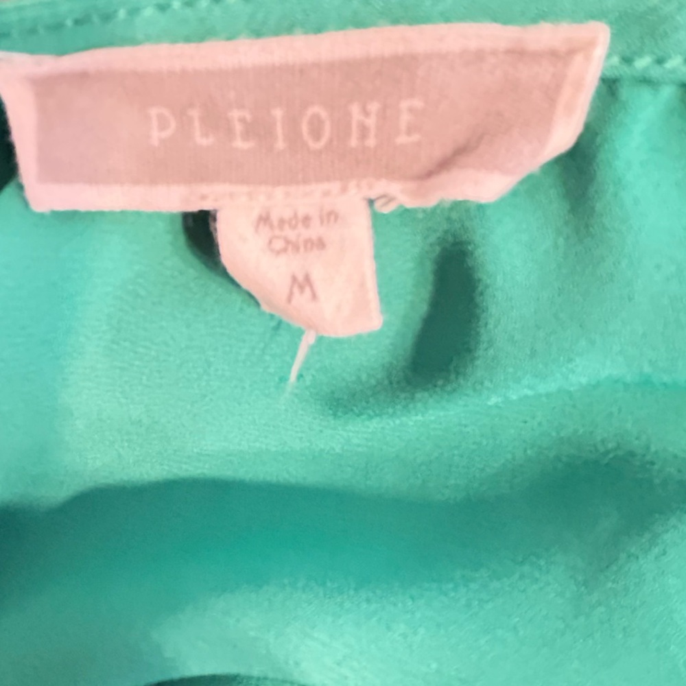 Pleione Teal Draped Blouse - Picture 4 of 5